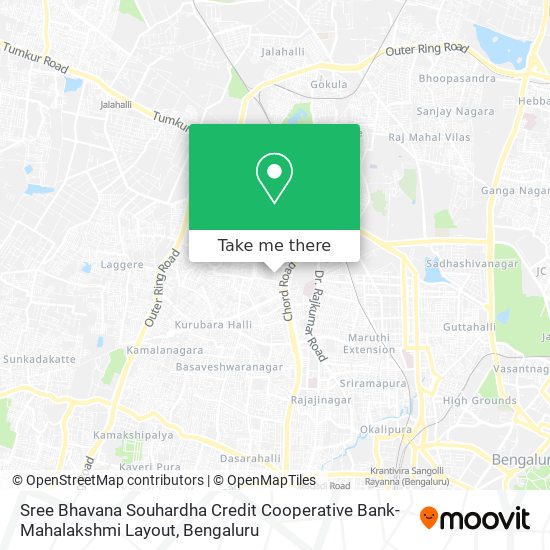 Sree Bhavana Souhardha Credit Cooperative Bank-Mahalakshmi Layout map