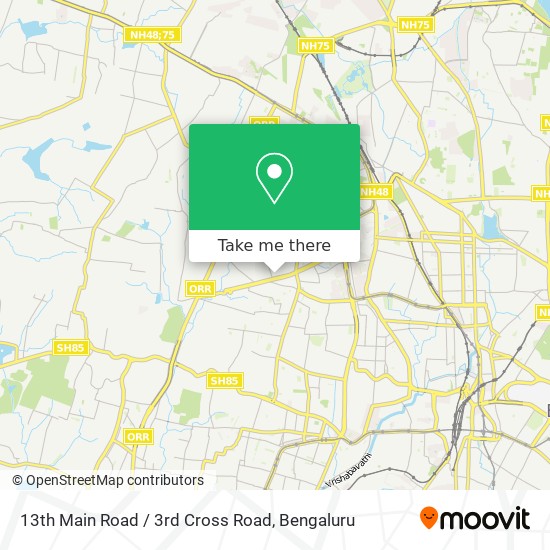 13th Main Road / 3rd Cross Road map