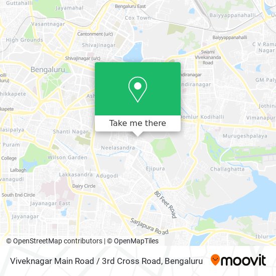 Viveknagar Main Road / 3rd Cross Road map