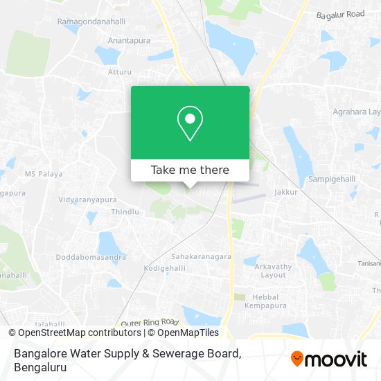 Bangalore Water Supply & Sewerage Board map