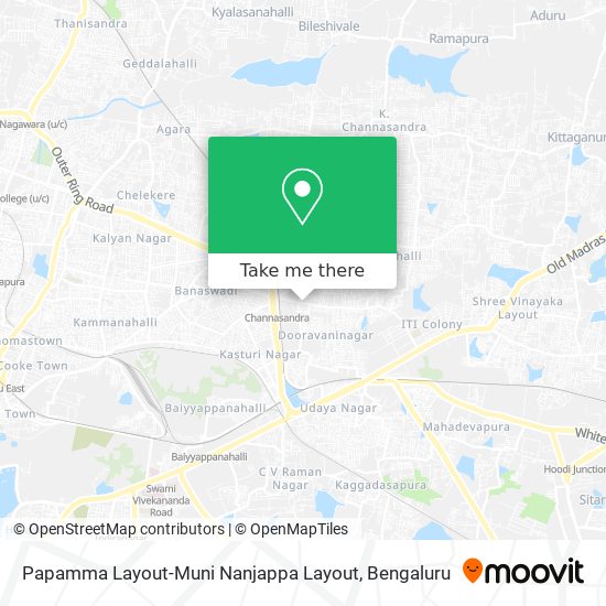 Papamma Layout-Muni Nanjappa Layout map