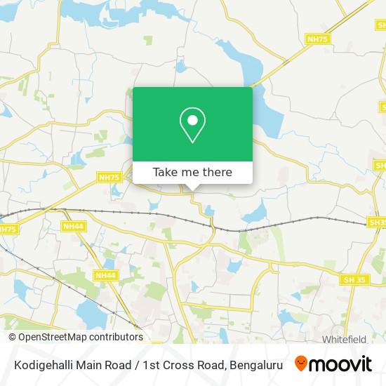 Kodigehalli Main Road / 1st Cross Road map