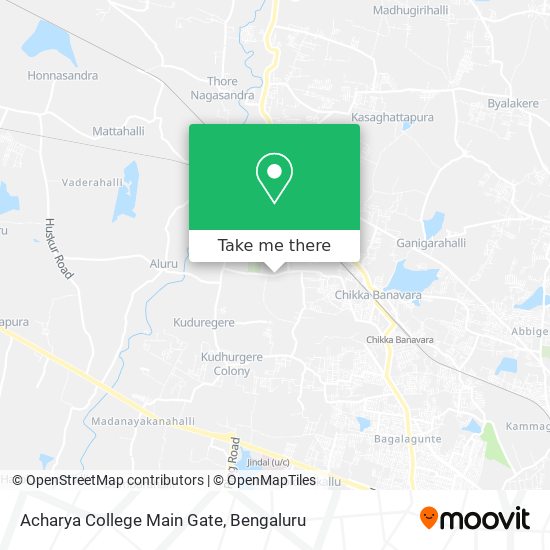 Acharya College Main Gate map