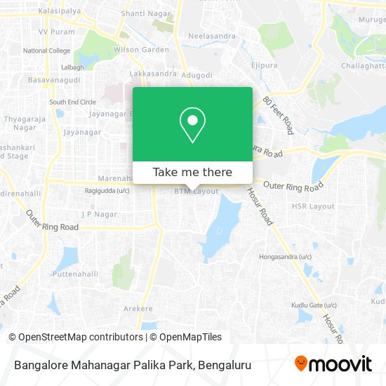 Bangalore Mahanagar Palika Park map