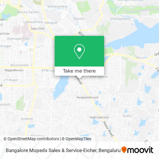 Bangalore Mopeds Sales & Service-Eicher map