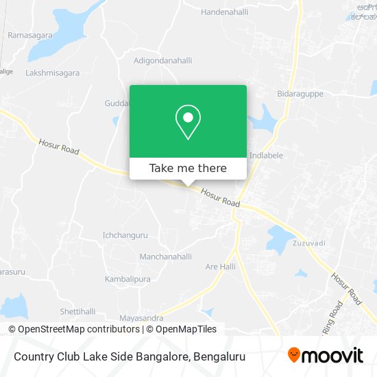 Country Club Lake Side Bangalore map