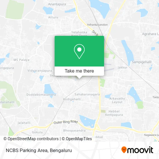 NCBS Parking Area map