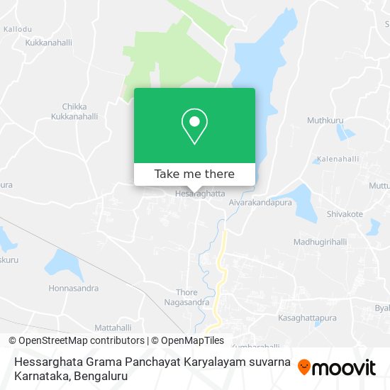 Hessarghata Grama Panchayat Karyalayam suvarna Karnataka map