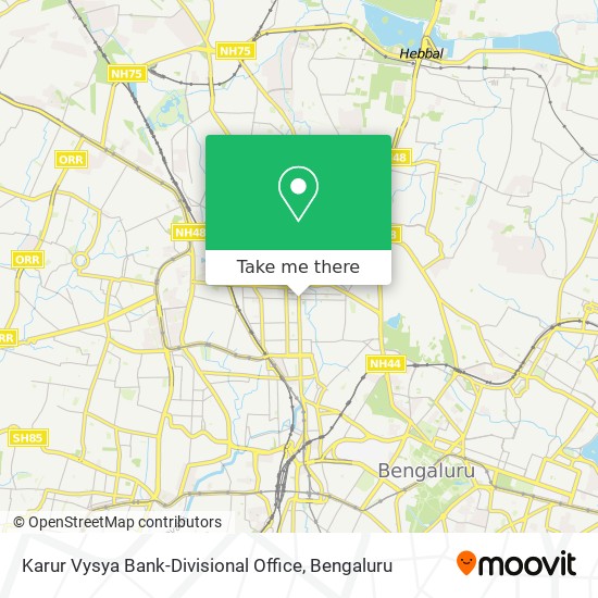 Karur Vysya Bank-Divisional Office map