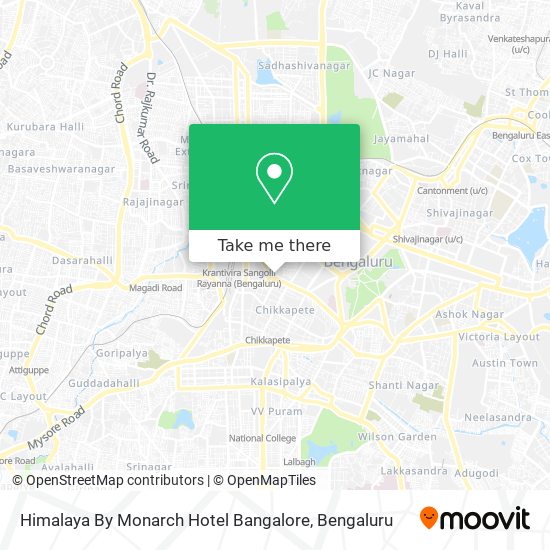 Himalaya By Monarch Hotel Bangalore map