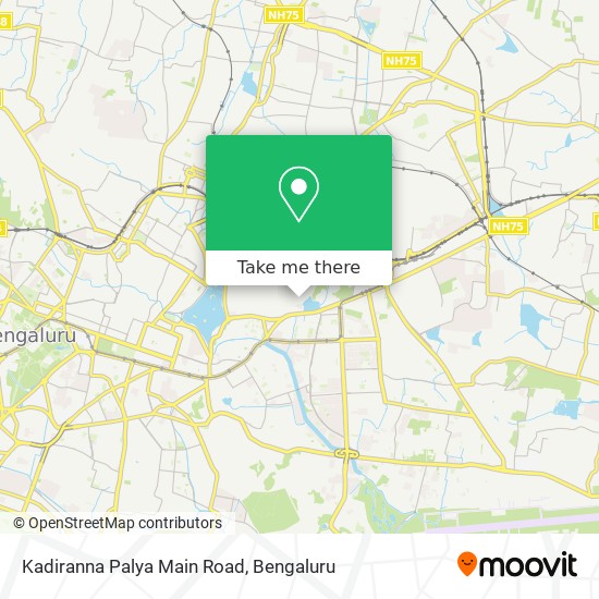 Kadiranna Palya Main Road map