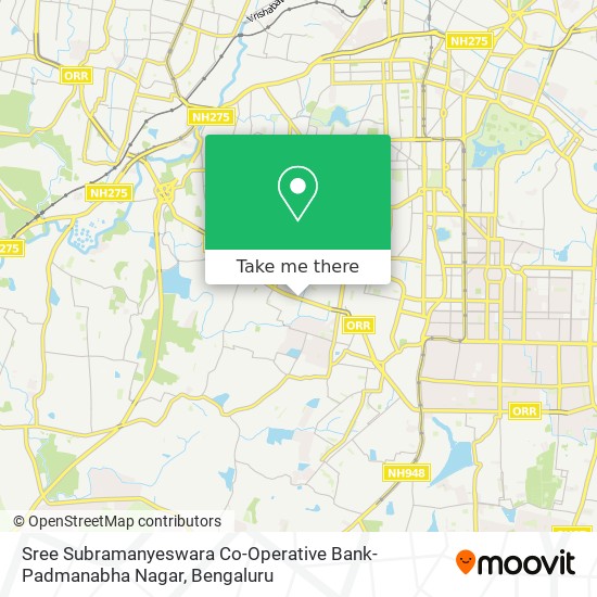 Sree Subramanyeswara Co-Operative Bank-Padmanabha Nagar map