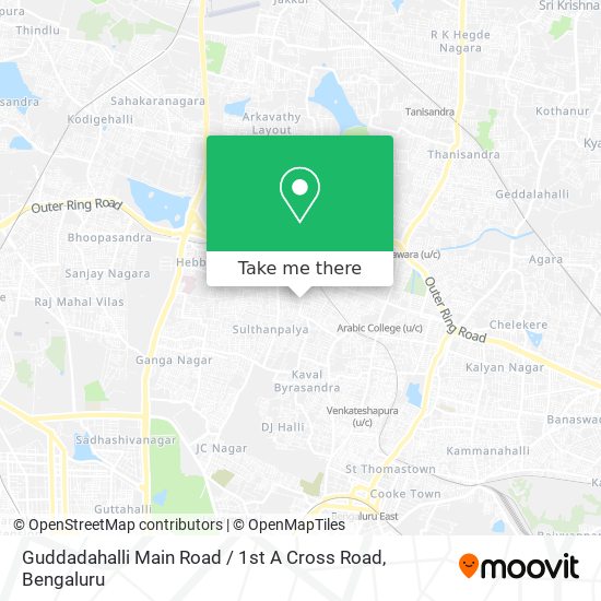 Guddadahalli Main Road / 1st A Cross Road map