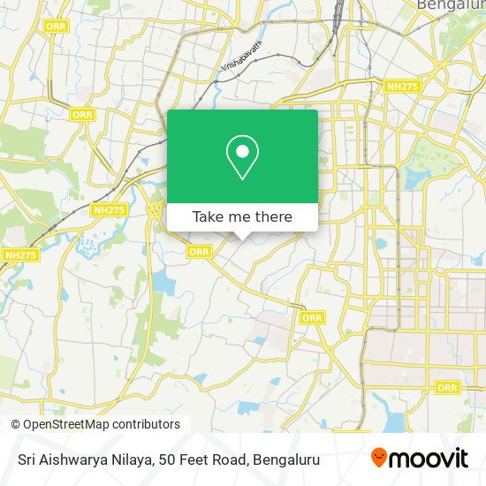 Sri Aishwarya Nilaya, 50 Feet Road map