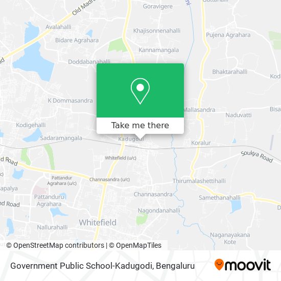 Government Public School-Kadugodi map