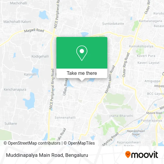 Muddinapalya Main Road map