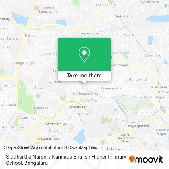 Siddhartha Nursery Kannada English Higher Primary School map