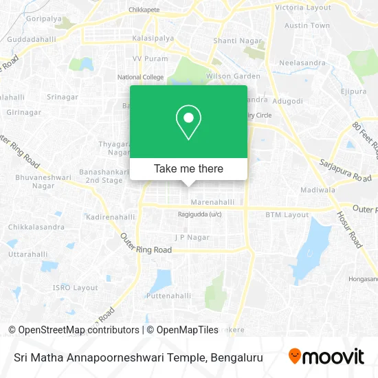Sri Matha Annapoorneshwari Temple map