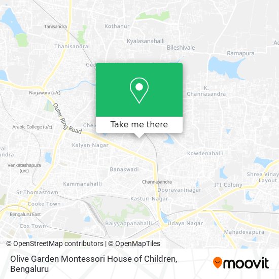 Olive Garden Montessori House of Children map