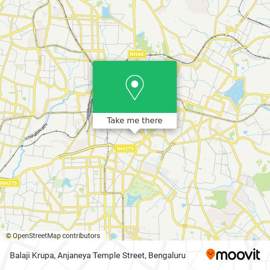 Balaji Krupa, Anjaneya Temple Street map