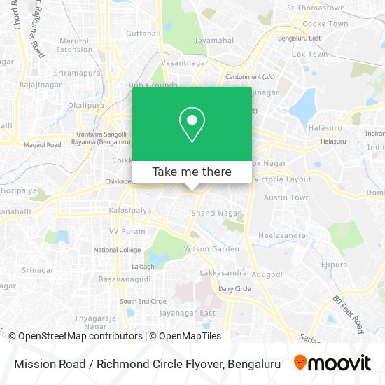Mission Road / Richmond Circle Flyover map