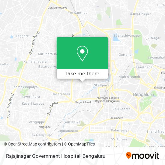 Rajajinagar Government Hospital map