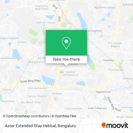 Aster Extended Stay Hebbal map