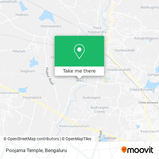 Poojama Temple map