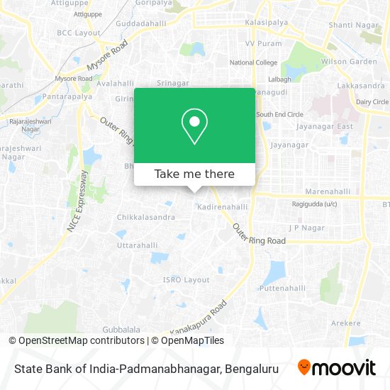 State Bank of India-Padmanabhanagar map