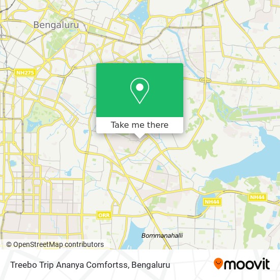 Treebo Trip Ananya Comfortss map