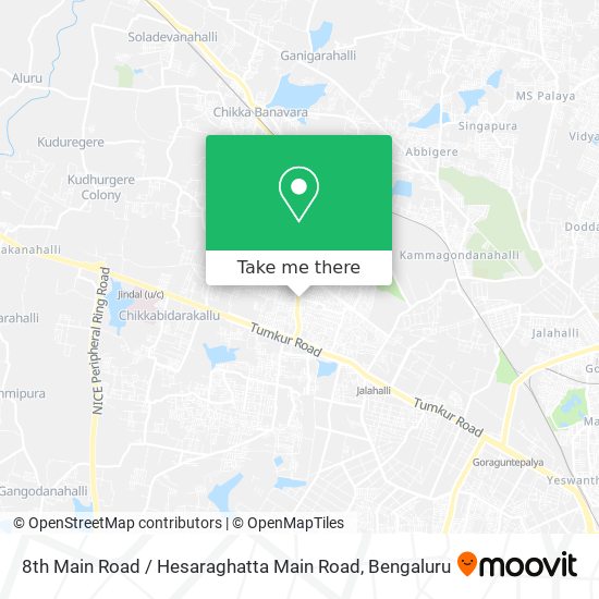 8th Main Road / Hesaraghatta Main Road map