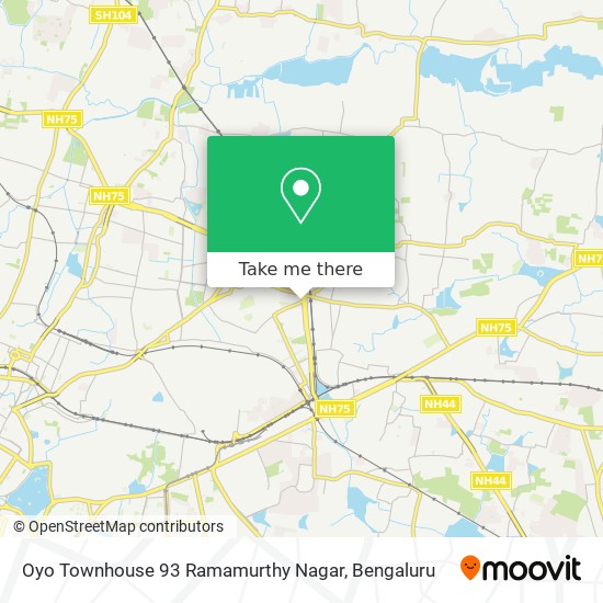 Oyo Townhouse 93 Ramamurthy Nagar map