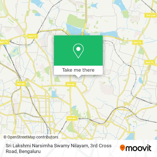 Sri Lakshmi Narsimha Swamy Nilayam, 3rd Cross Road map