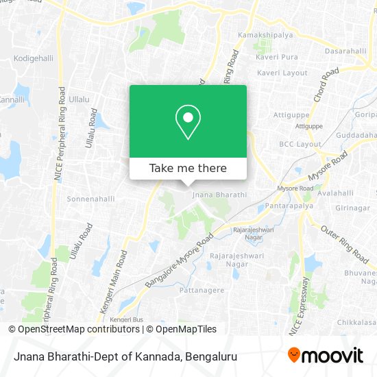 Jnana Bharathi-Dept of Kannada map