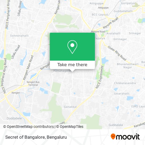 Secret of Bangalore map