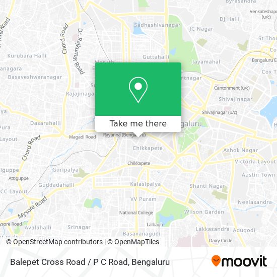 Balepet Cross Road / P C Road map