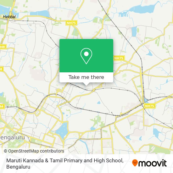 Maruti Kannada & Tamil Primary and High School map