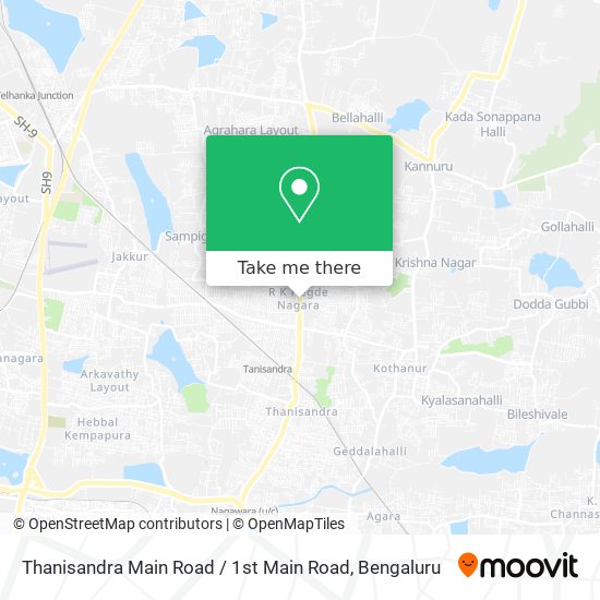 Thanisandra Main Road / 1st Main Road map