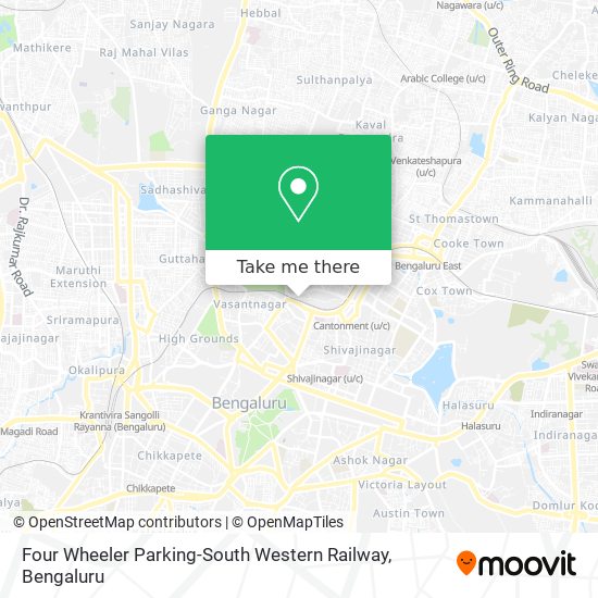 Four Wheeler Parking-South Western Railway map