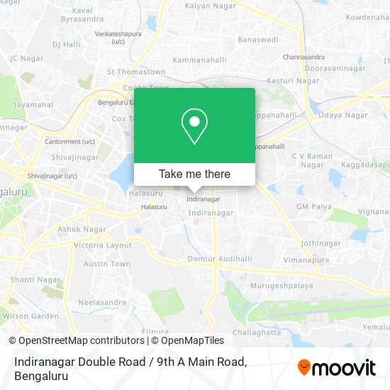 Indiranagar Double Road / 9th A Main Road map