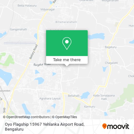 Oyo Flagship 15967 Yehlanka Airport Road map