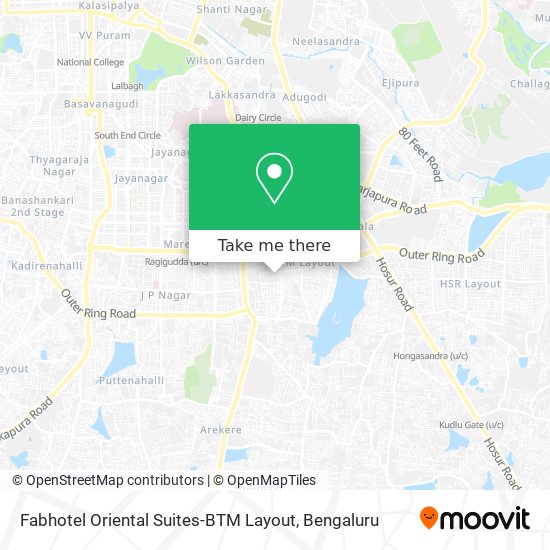 Fabhotel Oriental Suites-BTM Layout map