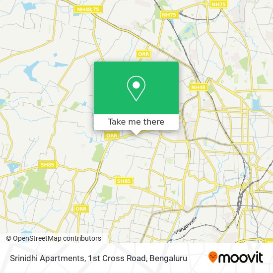 Srinidhi Apartments, 1st Cross Road map