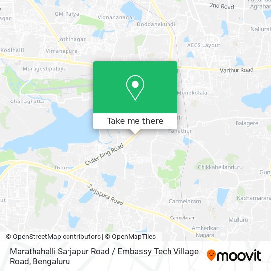 Marathahalli Sarjapur Road / Embassy Tech Village Road map