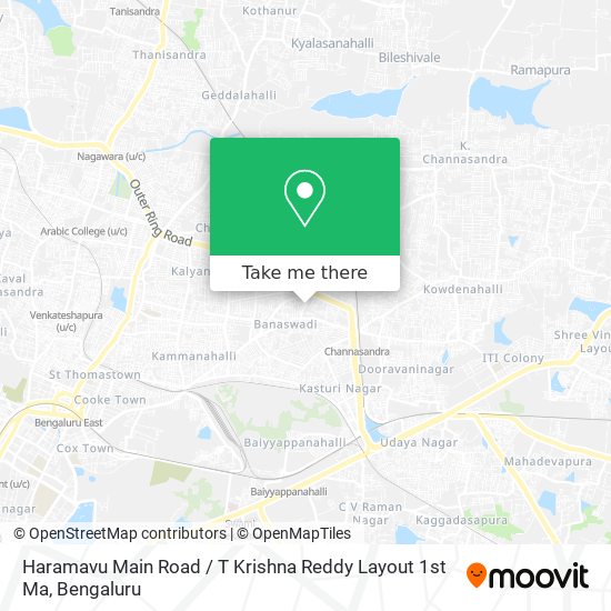 Haramavu Main Road / T Krishna Reddy Layout 1st Ma map