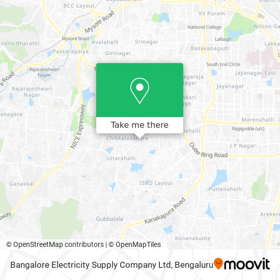 Bangalore Electricity Supply Company Ltd map