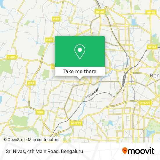 Sri Nivas, 4th Main Road map
