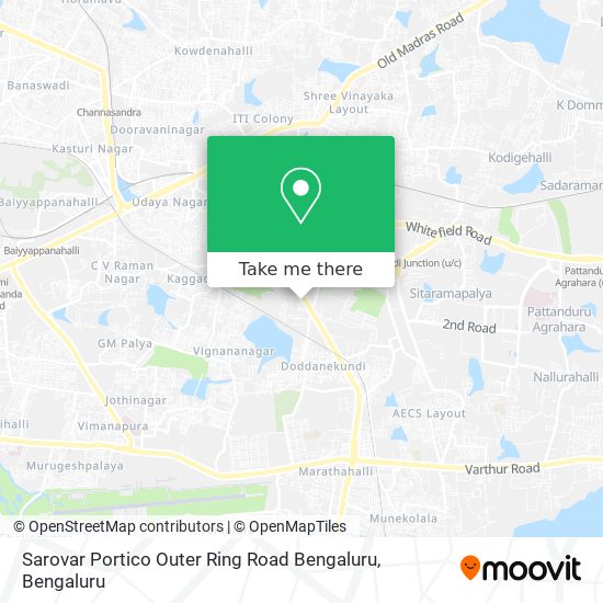 Sarovar Portico Outer Ring Road Bengaluru map