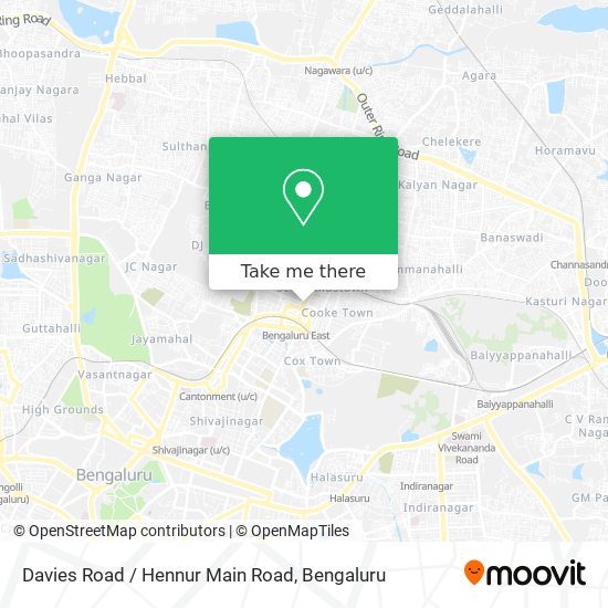Davies Road / Hennur Main Road map