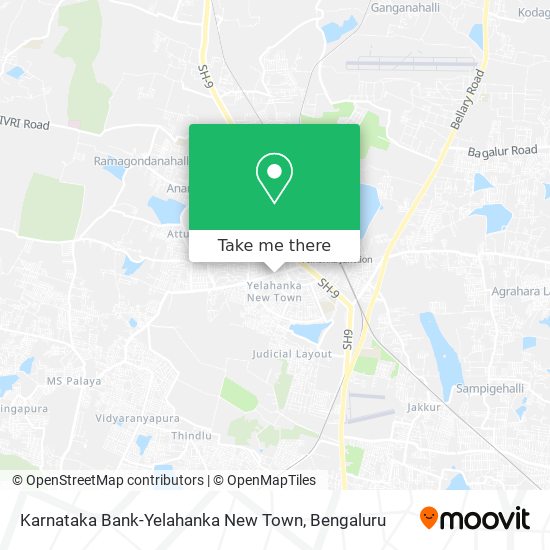 Karnataka Bank-Yelahanka New Town map